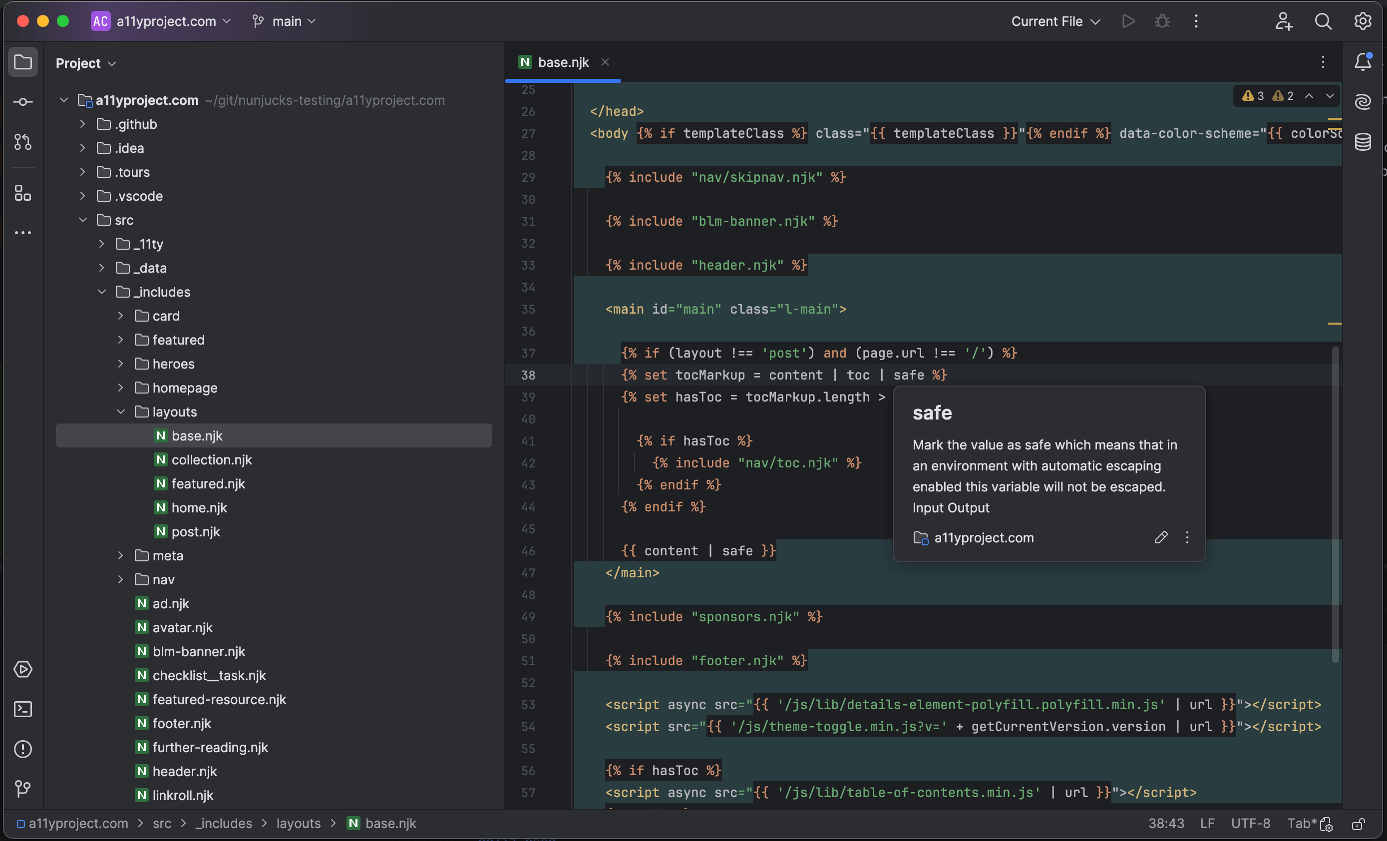 Nunjucks Hero screenshot
